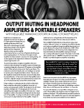 SSR's - Output Muting in Headphone Amplifiers & Portable Speakers