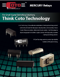 Coto Mercury Relays Short Form Catalog