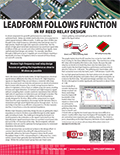 In RF Reed Relay Design, Leadform Follows Function