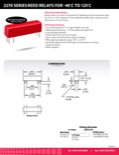 2270 Series Reed Relays for -40ºC to 125ºC