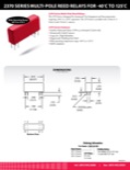 2370 Series Multi-Pole Reed Relays for -40ºC to 125ºC