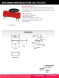 2970 Series Reed Relays for -40ºC to 125ºC