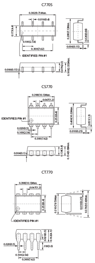 CotoMOS 770 Series Dimensions