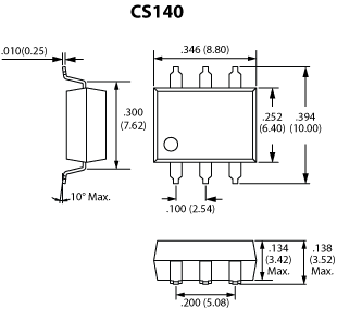 CT140/CS140 High-Voltage MOSFET mechanicals